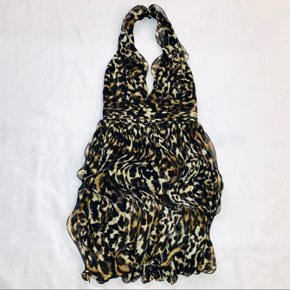 Calvin Klein leopard cheetah mini Dress